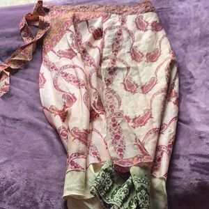 Silk magic wrap skirt, maxi skirt, boho